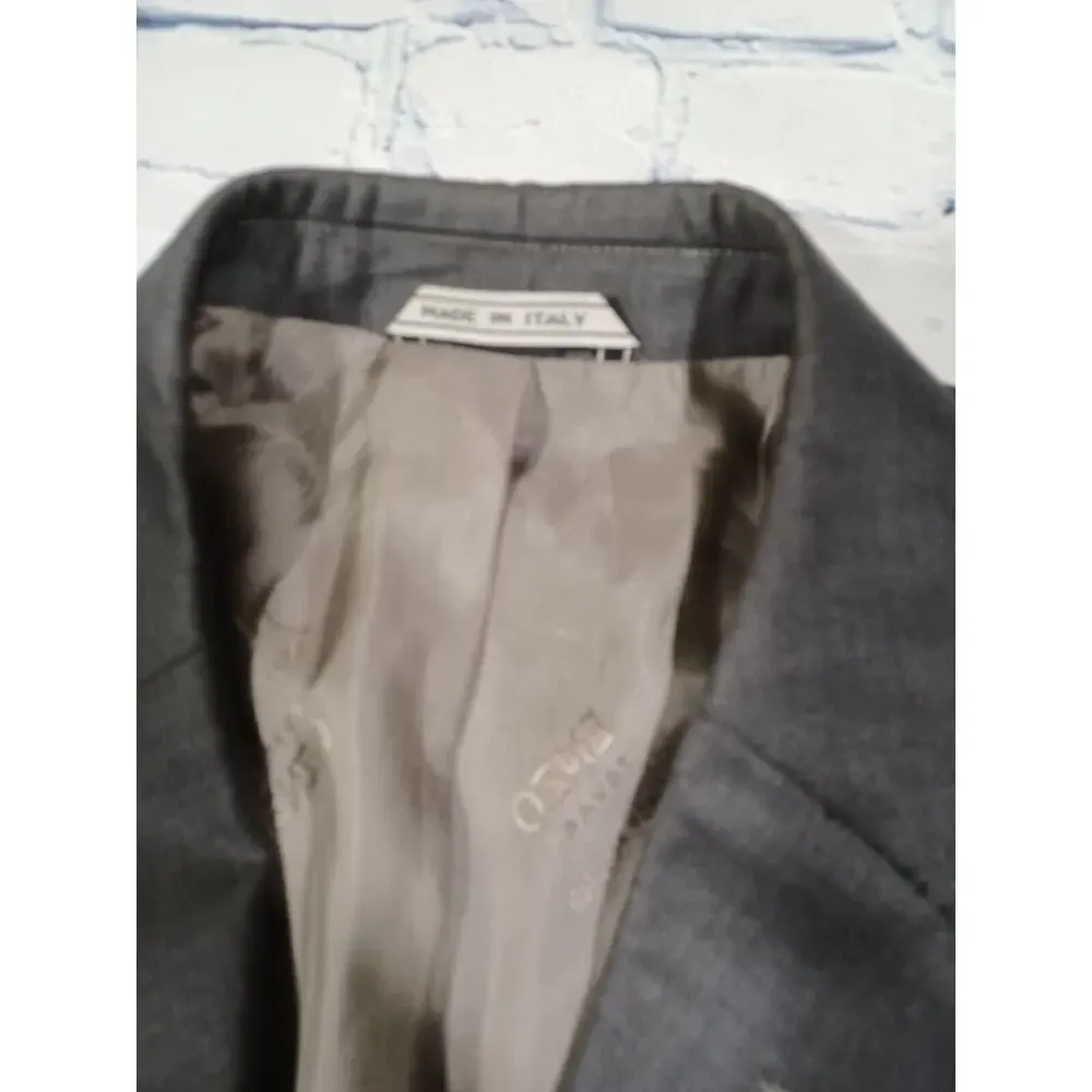 Enzo Tovare Jacket Men's 42 Grey 100% Wool Suit Blazer‎ Made In Italy